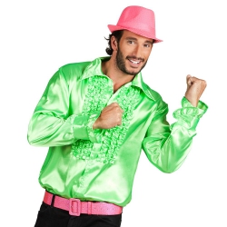 Koszula z falbanami zielona L 02122