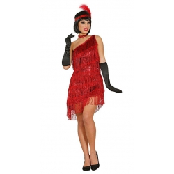 Strój Charleston czerwona M 84592