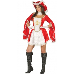 Strój Piratka czerwona 36/38 84902