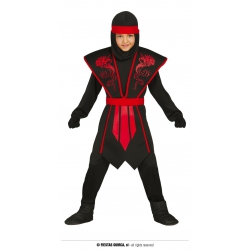 Strój Ninja 5-6 lat 81251  opaska, kombinezon z kapturem, pas