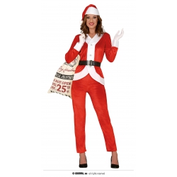 Strój Mikołajka S 41755  bluza, spodnie, czapka, pasek