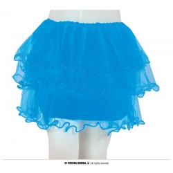 Spódniczka tutu błękitna 30 cm 17053 z falbanami