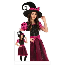 Strój Czarownica różowa  7-9 lat 77389