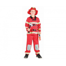 Strój Strażak Czerwony 130/140 cm 40410
