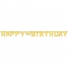 Girlanda złota brokatowa 10026 happy birthday 160x11 cm