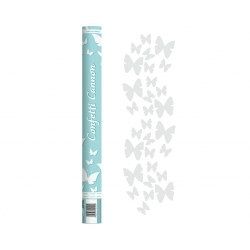 Konfetti strzelające 60 cm 10492 motylki białe