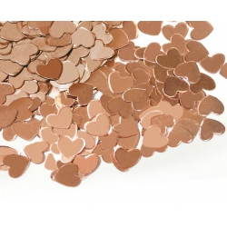 Konfetti papierowe 12 g 13090 serduszka różowo złote