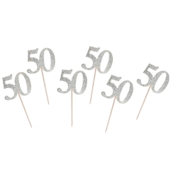 Pikery 50 srebrny brokat 6 szt. 13811