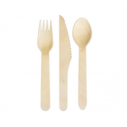Sztućce eco drewniane 18 szt. 11847