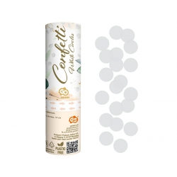 Konfetti strzelające 15 cm 12166 kółka białe