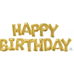 Napis foliowy złoty 60999 happy birthday