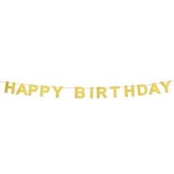 Girlanda Happy Birthday Złota 30377